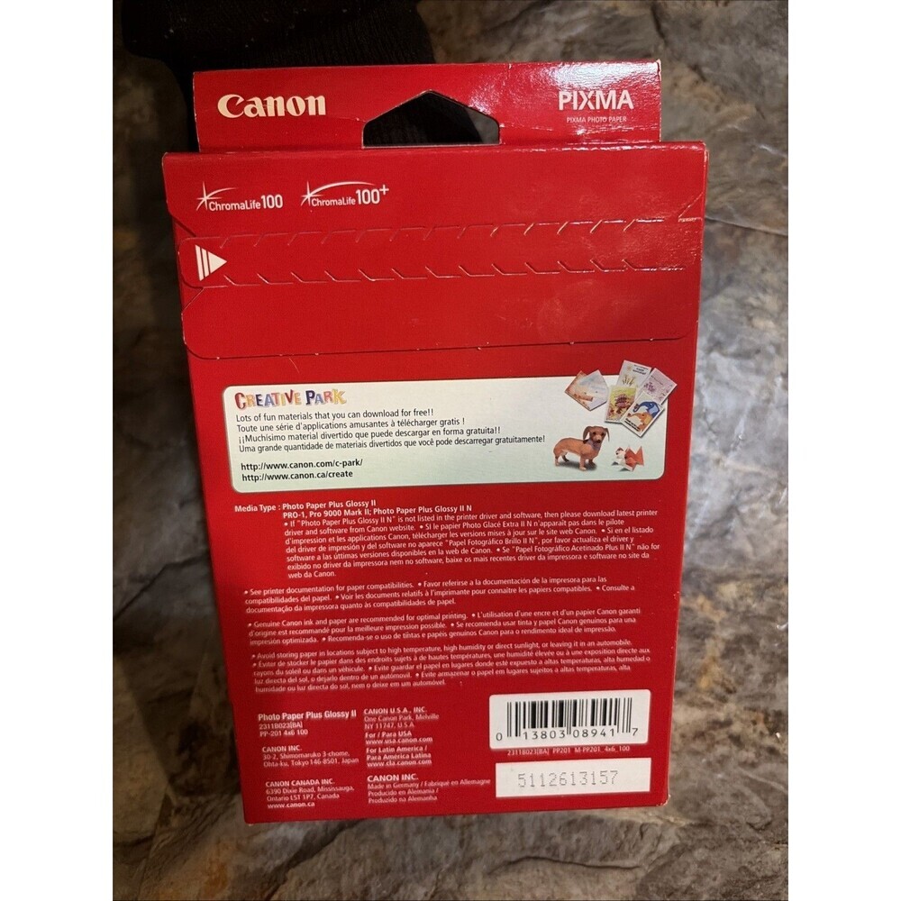 Canon PP-201 Photo Paper Plus Glossy II, 4x6 inch - 100 Sheets - Picture 2 of 2